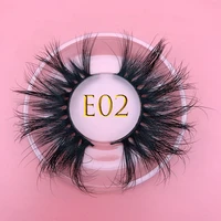 e02 mikiwi extra lengte fluffy mink eyelashes16styles 25mm3d handmade real mink eyelash full strip thick dramatic false eyelash