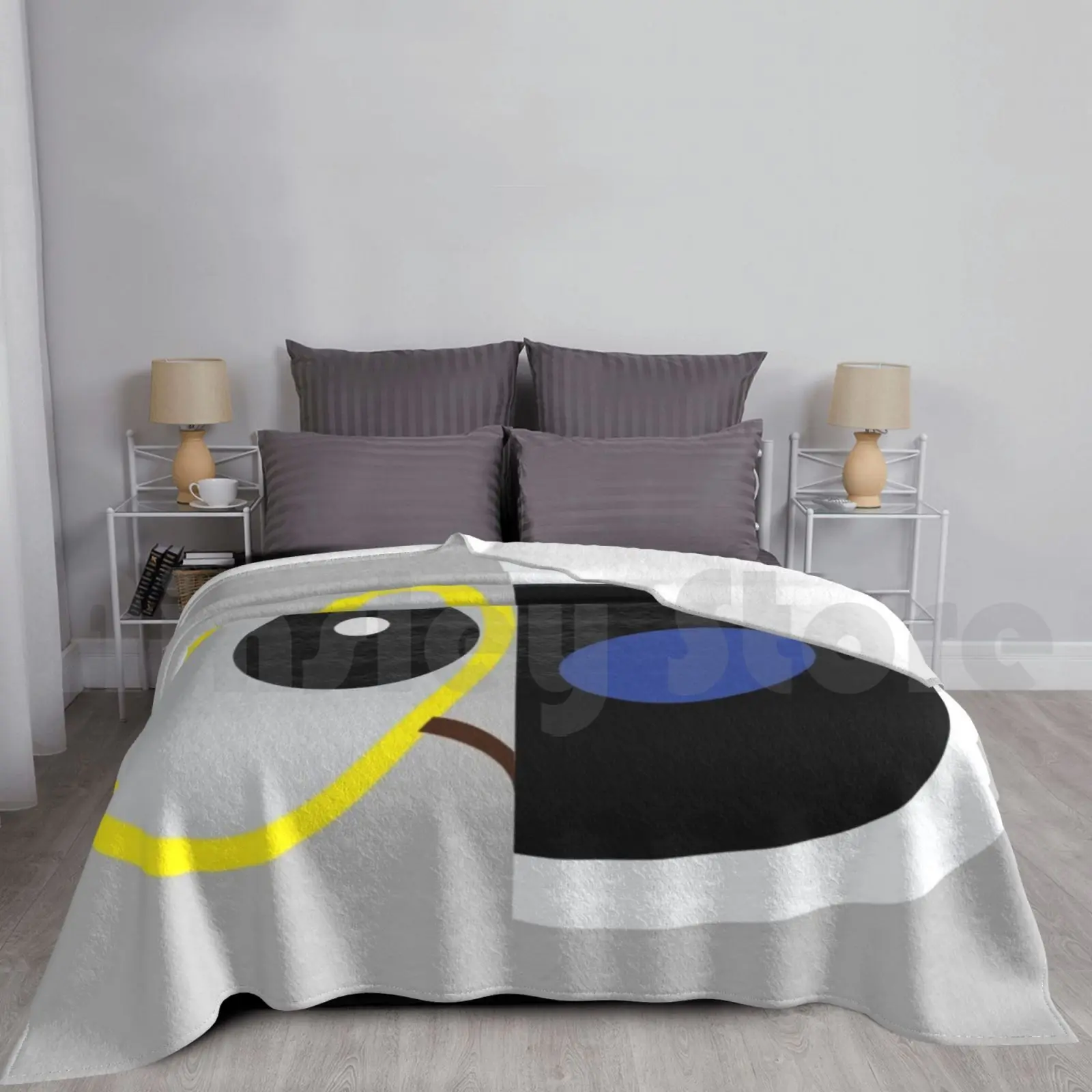 

Mechanical Love Blanket For Sofa Bed Travel Robot Eve Minimalist Minimal Modern Minimalism Pixar Graphic