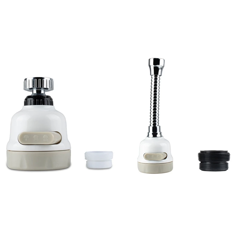 

3 Modes Faucet Aerator Flexible Tap Head Shower Diffuser Rotatable Nozzle Adjustable Booster Faucet Bubbler Accessories