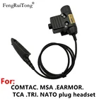 Тактическая U94 PTT для COMTAC MSA EARMOR TCA TRI NATO plug гарнитура, для рации Motorola GP140 GP320 GP328 GP338 GP340 радио