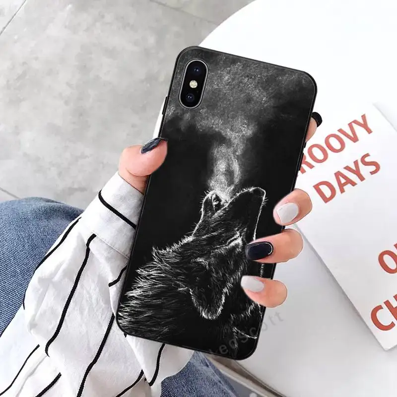 

Wolf painting animal Phone Case for iPhone 11 12 mini pro XS MAX 8 7 6 6S Plus X 5S SE 2020 XR
