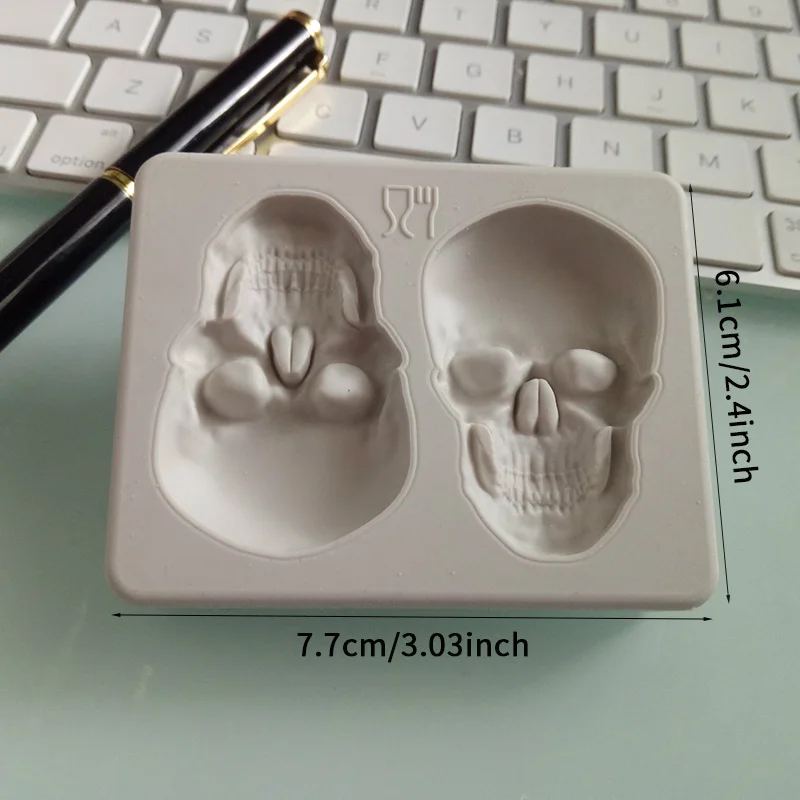 3D Скелет Голова Череп помадка Плесень DIY шоколадные конфеты формы Хэллоуин