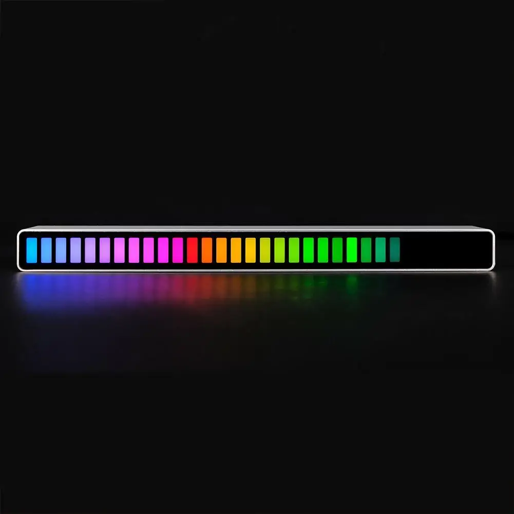 

Creative Music Rhythm Lamp for Car Office Home Bedroom Sound Control Rhythm Beating Level Light Colorful Music Atmosphere Lamp