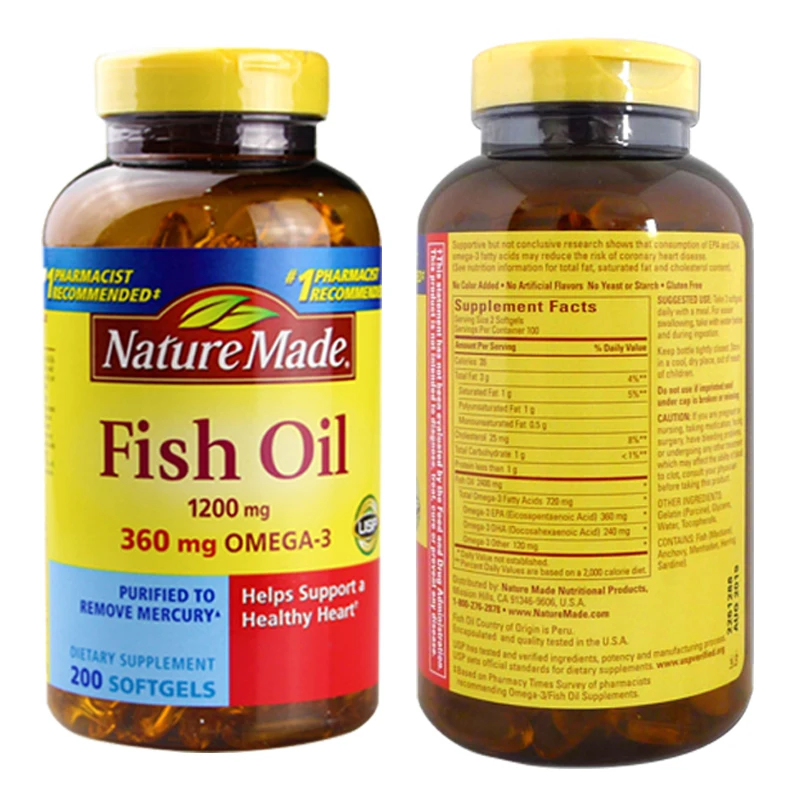 

Fish Oil 1200 Mg 360 Mg Omega-3 200 Pcs