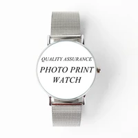 all silver design your own watch japan quartz movement professional customization