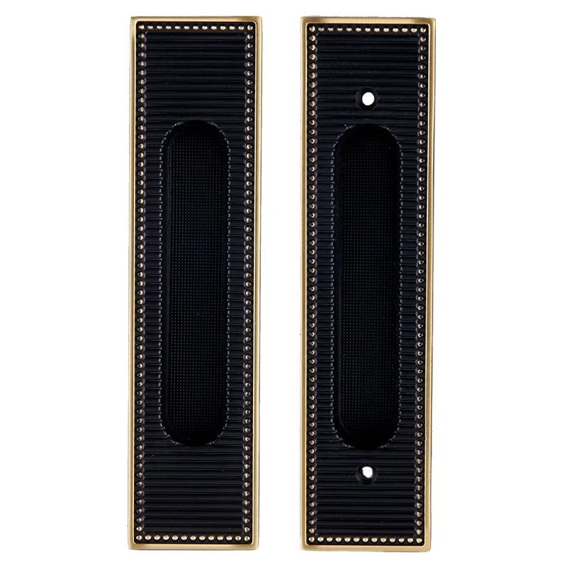 

American Style Brass Sliding Door Pull Handle Wood Hidden Black Door Handles For Interior Doors Handle