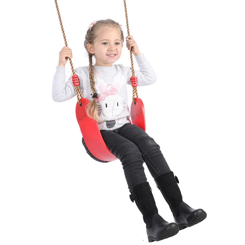 

97BC 1Set Strong Toughness Swing Seat Safety Swing Set Garden Tree Game Equipment for Outdoor Games Adjustable Swing Rope