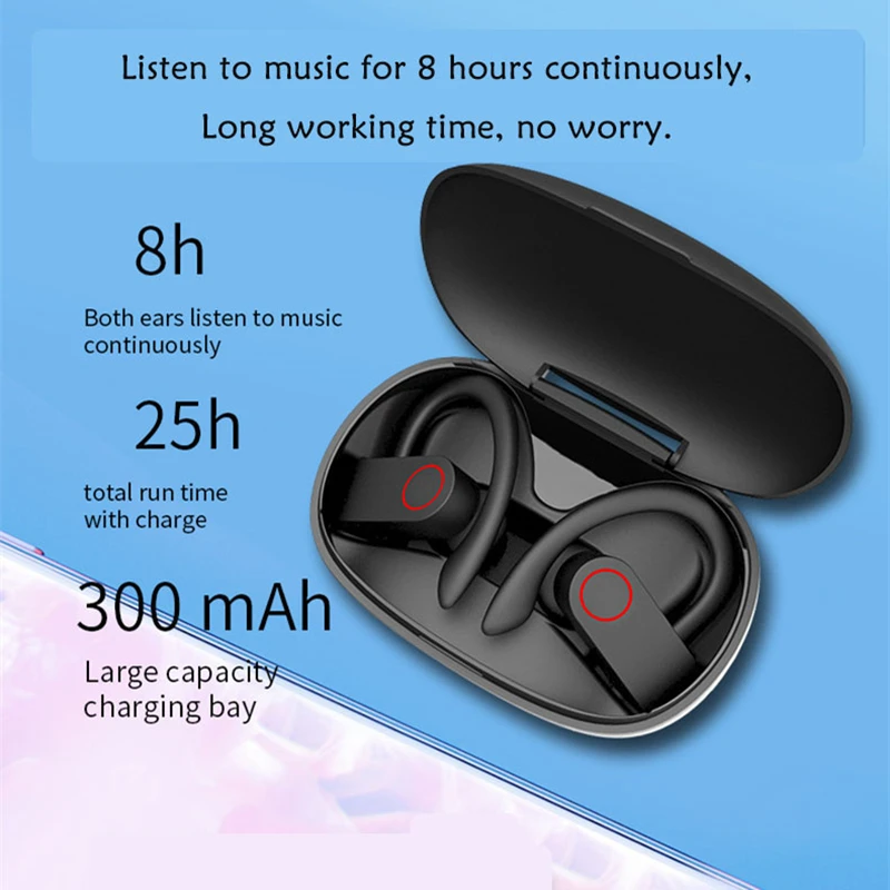 Беспроводные спортивные наушники Bluetooth V5.0 TWS гарнитура стереонаушники с