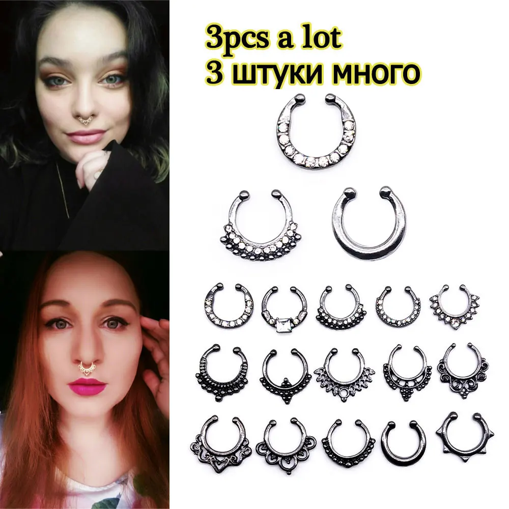 Для женщин 3 элемента в комплекте с украшением виде кристаллов фальшивый нос