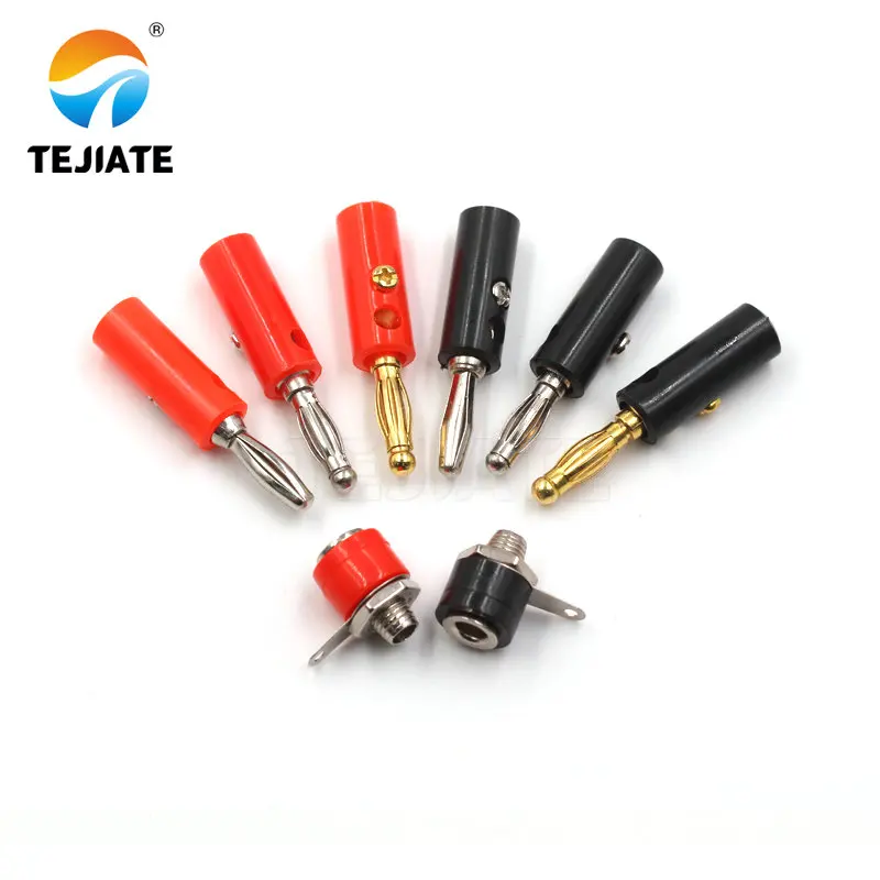 10PCS Banana Binding Post 4MM Lantern Head Test Terminal Tetrahedral Plug/Socket Power Adapter Electronic Connector | Обустройство
