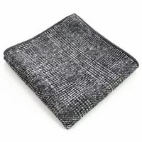 ricnais mens high quality wool handkerchief solid pocket square business chest towel hanky gentlemen wedding formal occasions