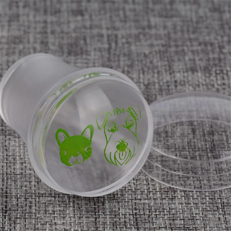 MiFanXi Clear Jelly Stamper Nail Art Stamper Crystal Clear Silicone Stamper & Scraper Stamping Nail Tools