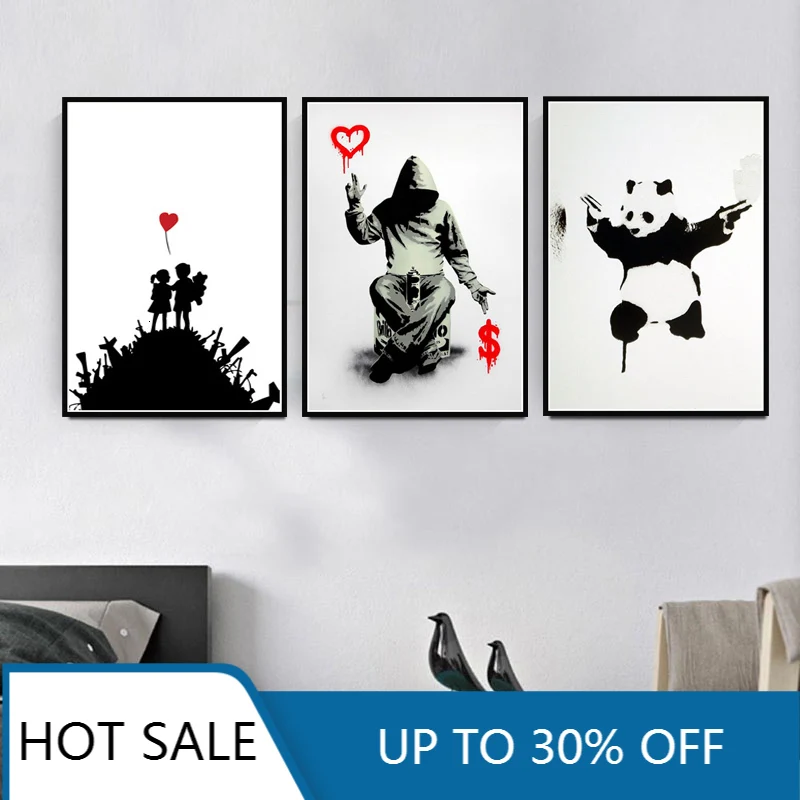 

Рождественская Картина на холсте, граффити, современное искусство, уличный плакат с животными, принты, Настенная картина, ВИНТАЖНЫЙ ПЛАКАТ, декоративный домашний декор