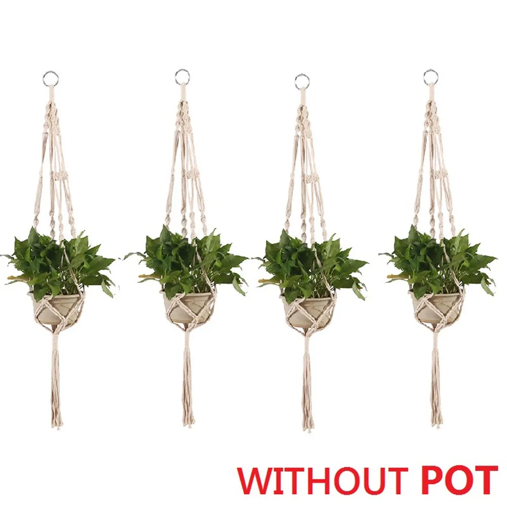 

2/4pcs Flower Pot Rope Art Decor Basket Rope For Flower Pot Garden Decor Hanging Rope