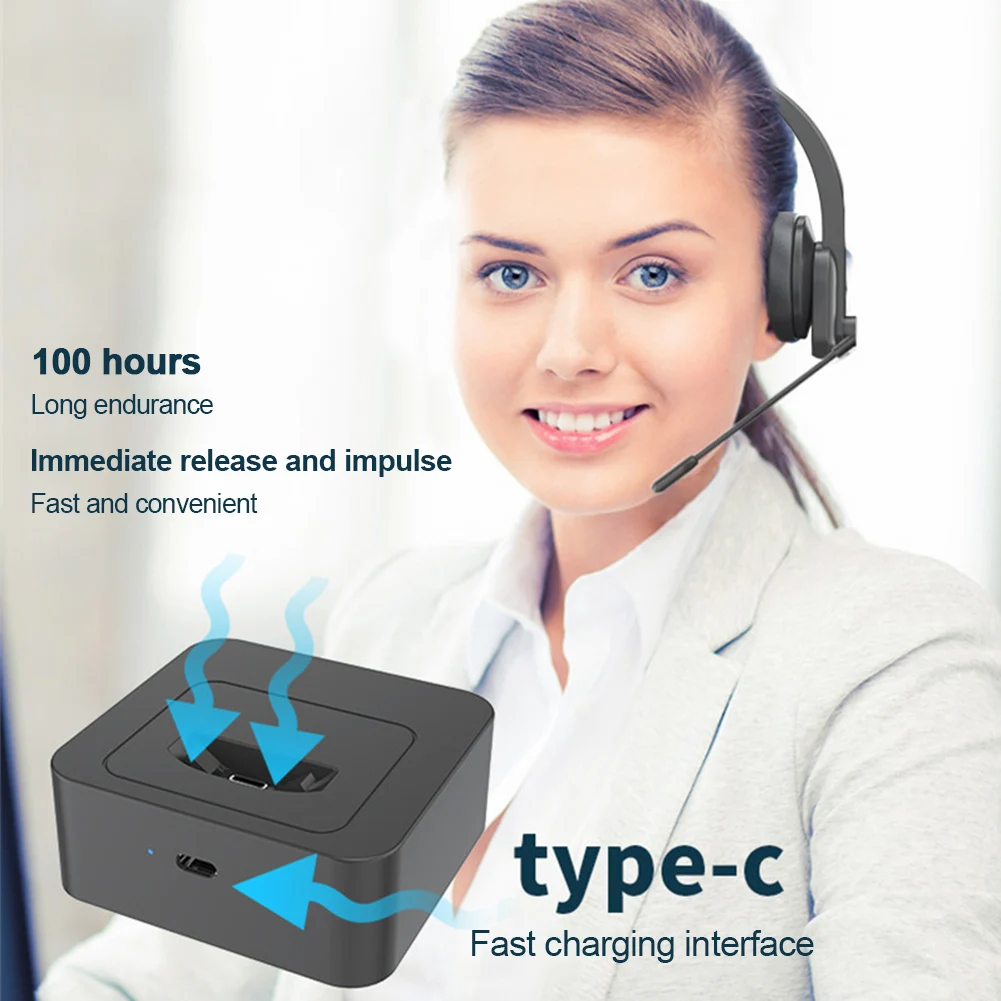 Bluetooth-гарнитура для мобильных телефонов с шумоподавлением микрофоном чистый