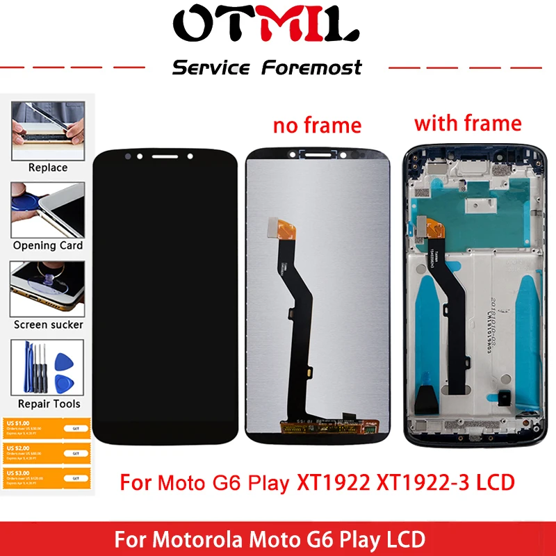 

OTMIL 5,7 ''ЖК с сенсорным экраном для Motorola Moto G6 с lcd-экраном HD дисплей сенсорный экран Экран в сборе для Moto G6 Play дисплей XT1922 XT1922-3 XT1922-4