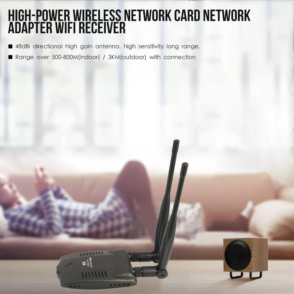 3000mW high power wireless network card network adapter wifi receiver 3070 chip dual antenna BT-N9100