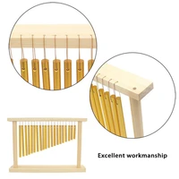 1 set handcrafted windchime golden bars w stick 20 tones desktop hand percussion toy gift