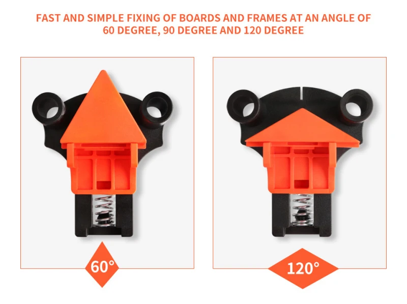 Угловой зажим 90 градусов матовый для деревообработки Ручная фиксация угловой