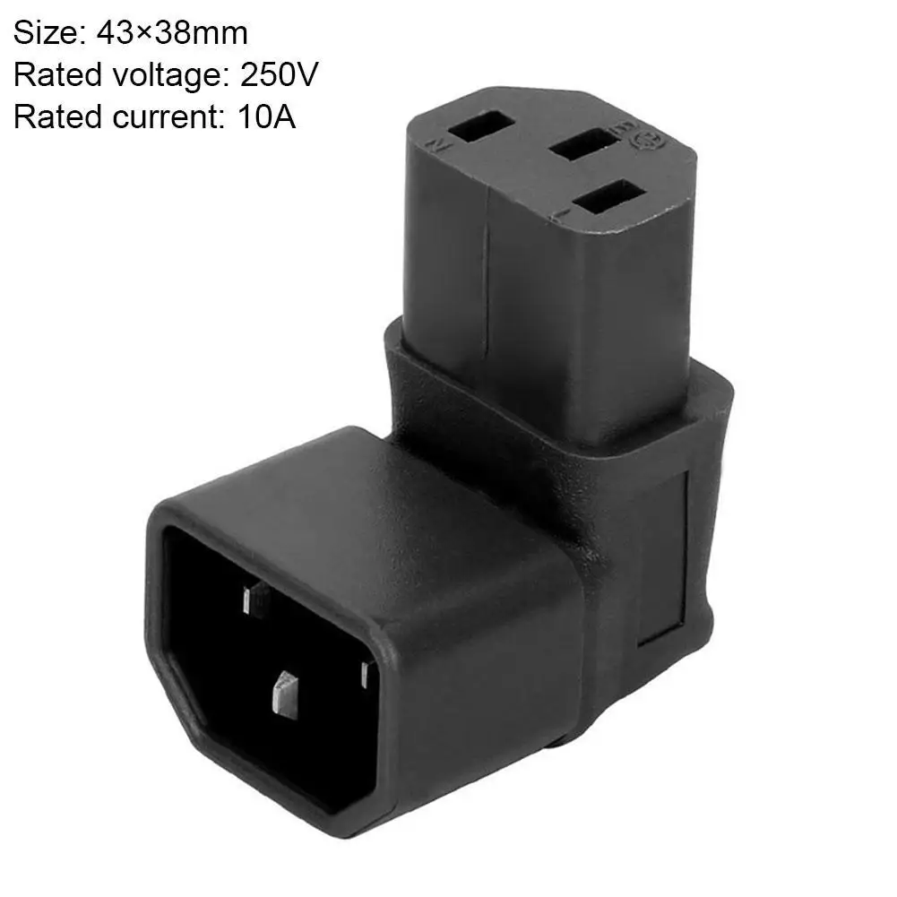 

IEC 320 C14 Male To C13 Male 3-pin UP Angled AC Power Desktop Word-head Plug Cord Product Three-hole Computer Power Adapter M2M9