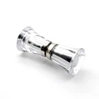 Прозрачная дверная ручка для душа 10 шт. L82mm, прозрачные ручки в форме хрусталя, ручки для стеклянной двери ванной комнаты