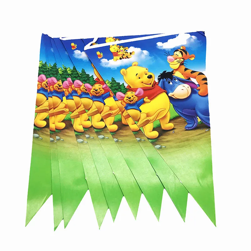 10 шт./партия вечерние баннеры Винни Пух тематическая вечеринка на день рождения