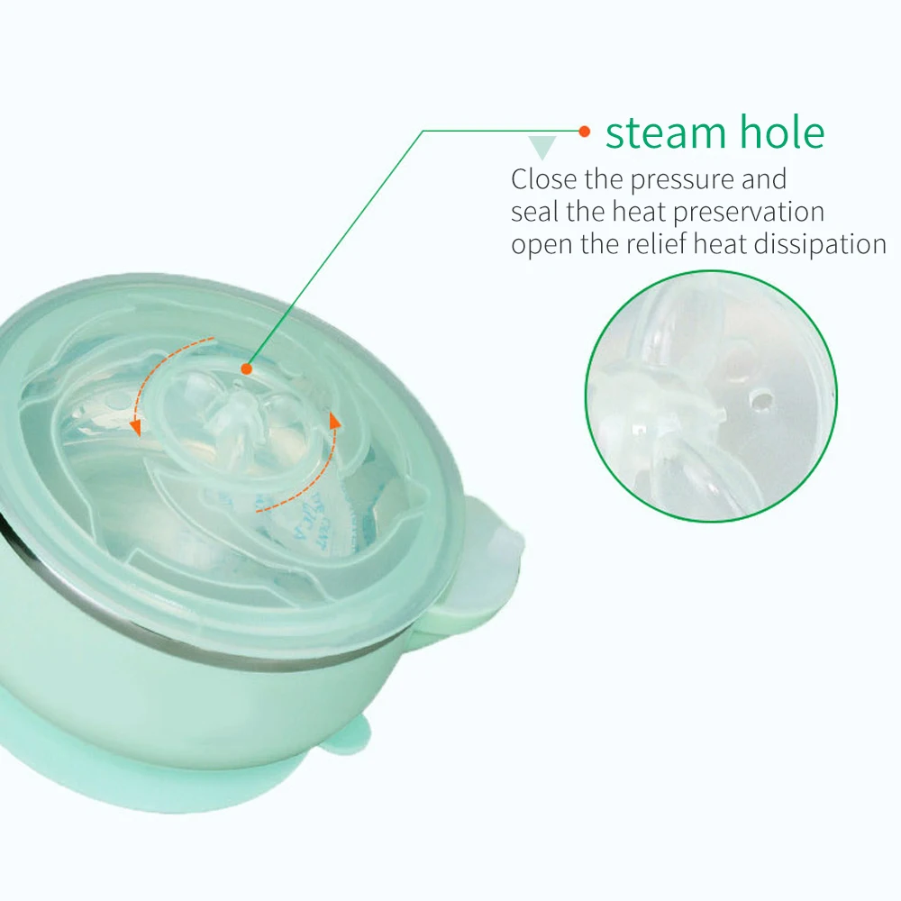 Согревающая тарелка для еды из нержавеющей стали изоляционная чашка горячей