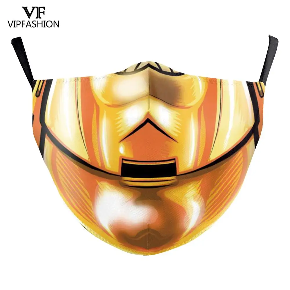 VIP модная многоразовая Регулируемый Маска для лица взрослых 3D с рисованным аниме