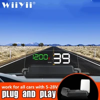 mirror t900 hud obd2 car head up display speed projector overspeed rpm voltage security alarm computer rpm voltage