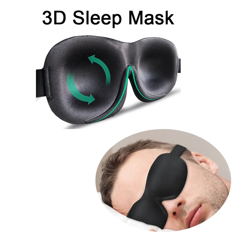 

3D Upgraded Sleep Mask Total Blackout Eyeshade Sleeping Aid for Travel Rest Blindfold Soft Sleeping Eye Mask Eyepatch