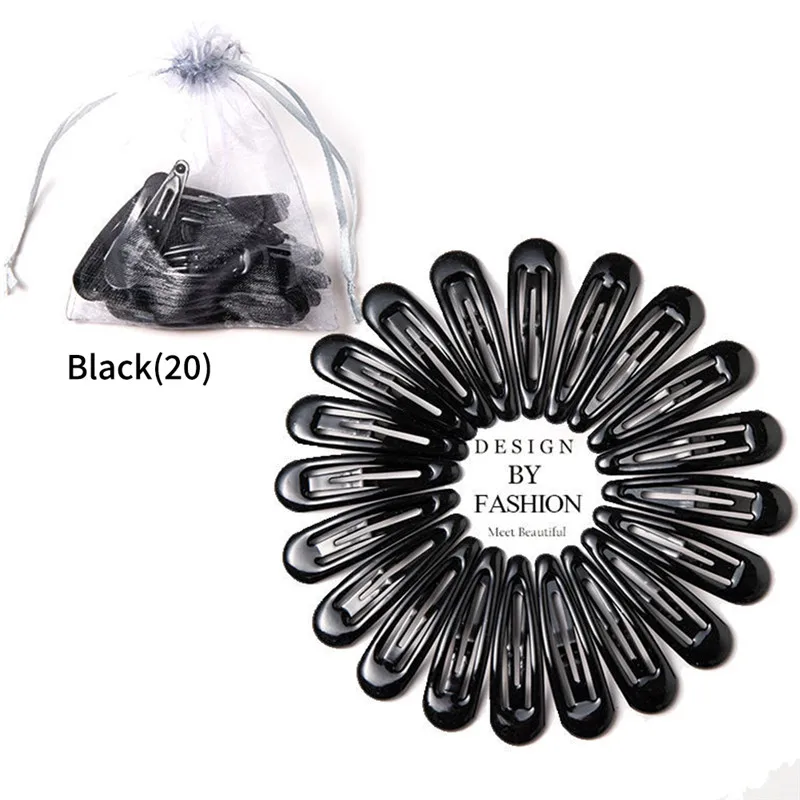 Black(20Pcs) 3-40 шт. 5 см заколки для волос, заколки для волос, цветные металлические заколки для волос, аксессуары для укладки - Цвет: Black(20Pcs)