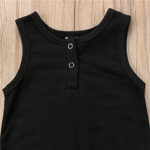 

Goocheer New Newborn Toddler Infant Kids Baby Girls Boys Romper Sleeveless Jumpsuit Harem Pants Clothes Solid Outfits 0-18M