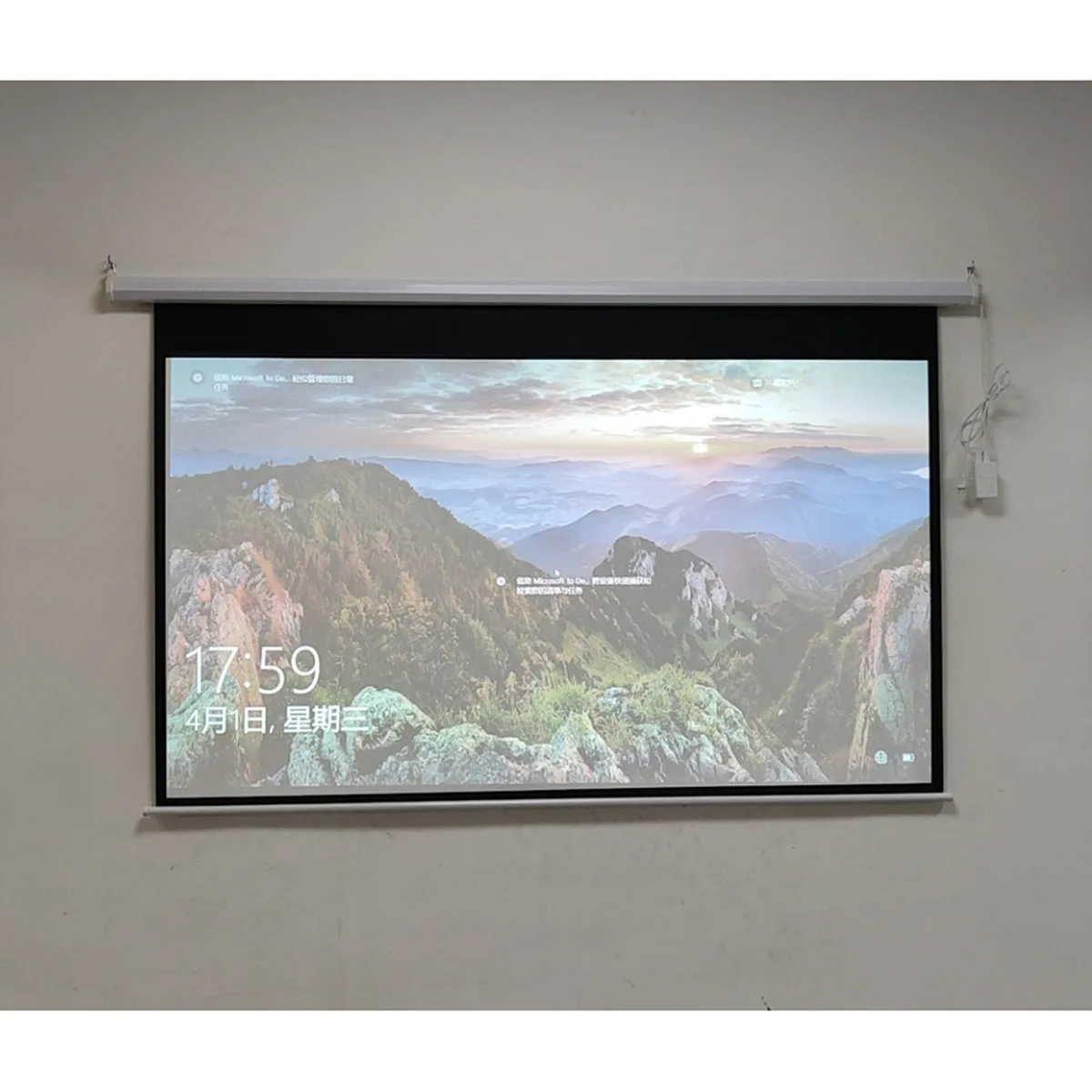 

HD 100-inch 16:9Electric Grey Glass Fiber Projection Screen For 3D LED DLP Projector Home Office Motorized HD Projection Curtain