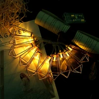 novelty led fairy lights metal star string light battery powered christmas holiday garland light for party wedding decoration