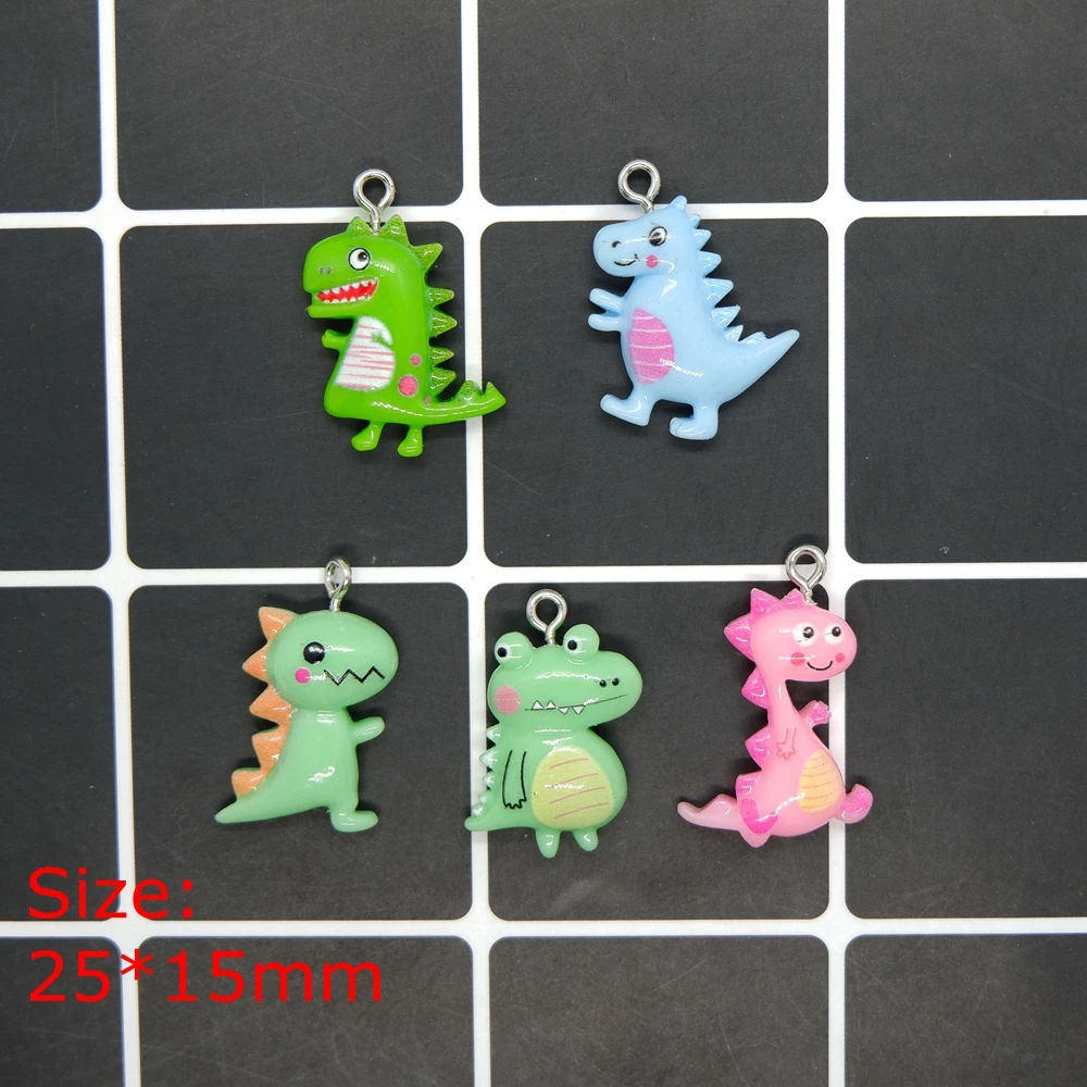 Милые Подвески в виде динозавра для изготовления ювелирных изделий аксессуары
