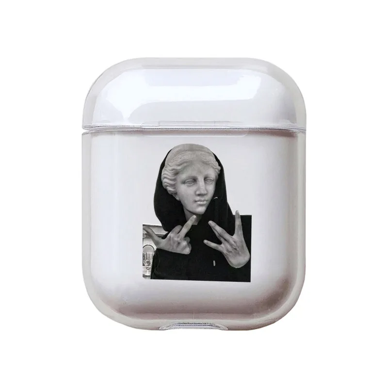 Style 7 Чехол для телефона с абстрактным рисунком для Apple Airpods 2/1, чехол с милыми мультяшными персонажами, Жесткий Чехол для наушников Airpod, чехол для air pods - Цвет: Style 7