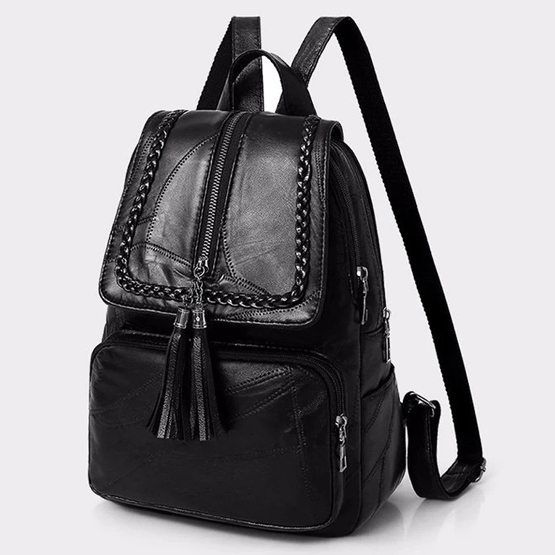 

2021 Brand Minimalism Female Backpack Pu Leather Youth Women Bagpack Beautiful Fashion Girl Casual Rucksacks Lady Shoulder Bag