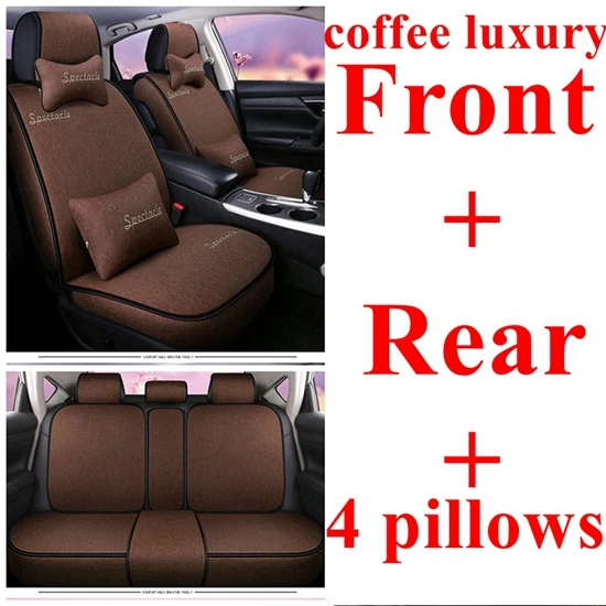 coffee luxury Передняя+ задняя 5 машинные места сиденья для Toyota Corolla Yaris Pruis Hilux FJ Cruiser Crown LC Prado Venza Zelas Vios Auris Matrix - Название цвета: coffee luxury