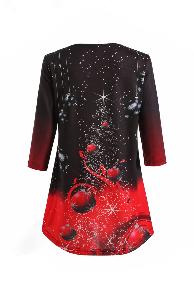 Женская футболка с 3D принтом Повседневная длинным рукавом Топы 2XL для