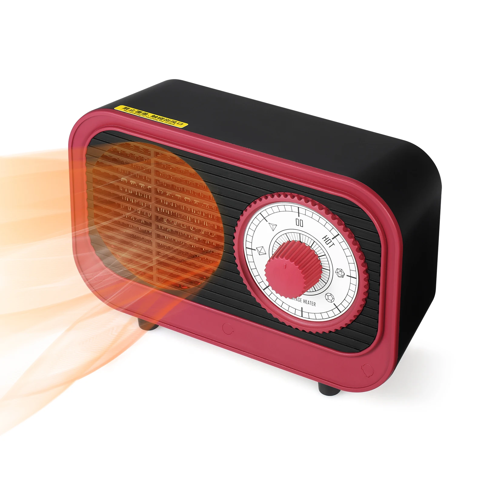 Электрический обогреватель в ретро стиле мини для помещений быстрый бесшумный
