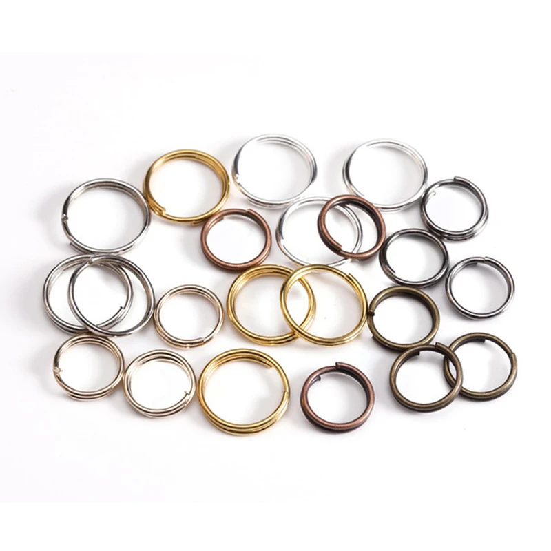 

200pcs/lot 4 6 8 10 12 mm Open Jump Rings Double Loops Gold Silver Color Split Rings Connectors For Jewelry Making Supplies DiY