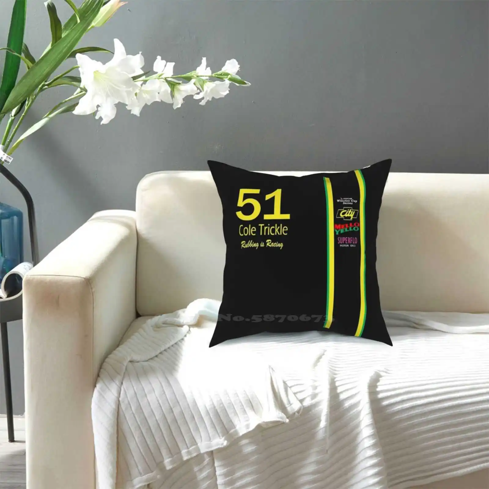 Коул дни капельки грома Rubbin Is Racin Home Диван автомобиль Талия бросать наволочку -