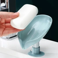 leaf shape soap box bathroom soap holder dish storage plate tray toilet shower non slip drain soap holder case bathroom gadgets