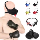 Кляп с открытым ртом, маска для собаки, БДСМ маска для бондажа, кожаная мягкая игрушка для щенка, хвост собаки, эротическая игрушка для медсестры