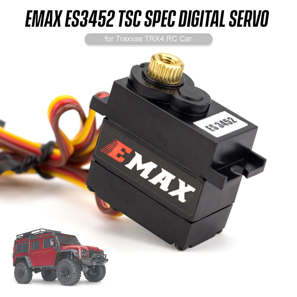 

1/4pcs EMAX ES3452 High Quality Waterproof Servo 6.0V Digital Servo With Metal Gear For Climbing Car Traxxas TRX4 RC car