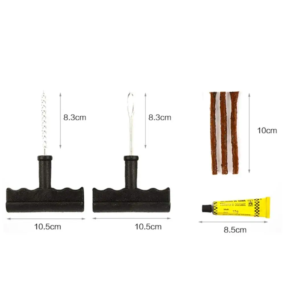 

Auto tire repair tool 8-piece quick repair tool for rubber tubeless tire