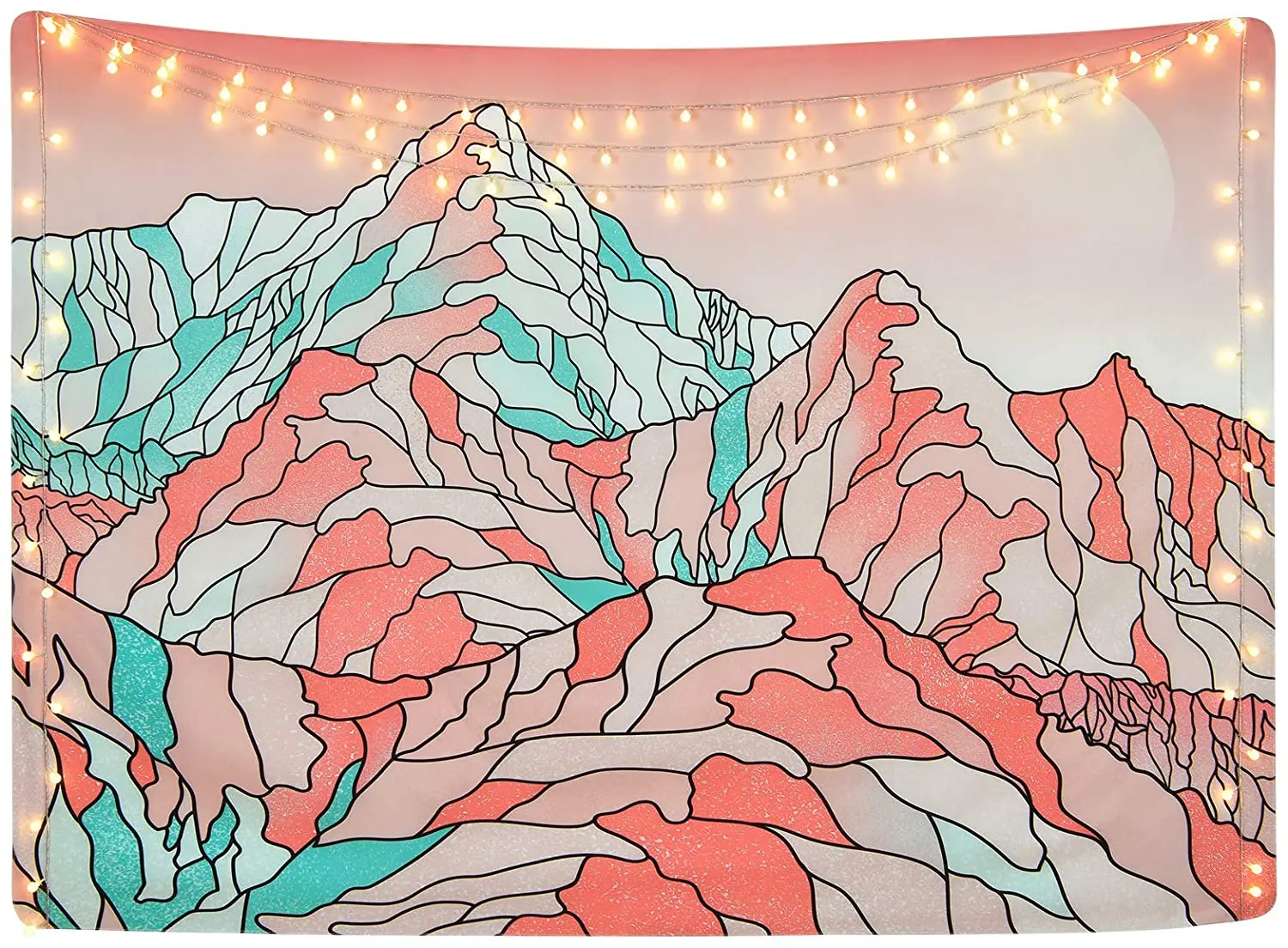 

Гобелен Uspring в виде розовой горы, гобелены в виде Луны, гобелен в виде синей горы, природное искусство, настенное украшение для комнаты