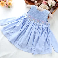 summer smocked baby girls dresses pink white hand made boutiques kids clothing