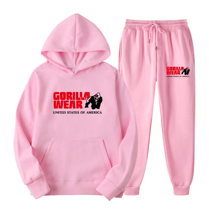 brand clothing mens spring autumn hot sale mens sets hoodie pants two pieces sets casual tracksuit male sportswear 2021 new free global sh