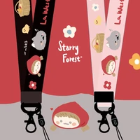 starry forest little red riding hood cute fairytale mobile straps for girls access pass work card straps